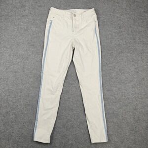 Skinnygirl Broadway High-Rise Skinny Jeans Womens 26 Long White Stripe Stretch